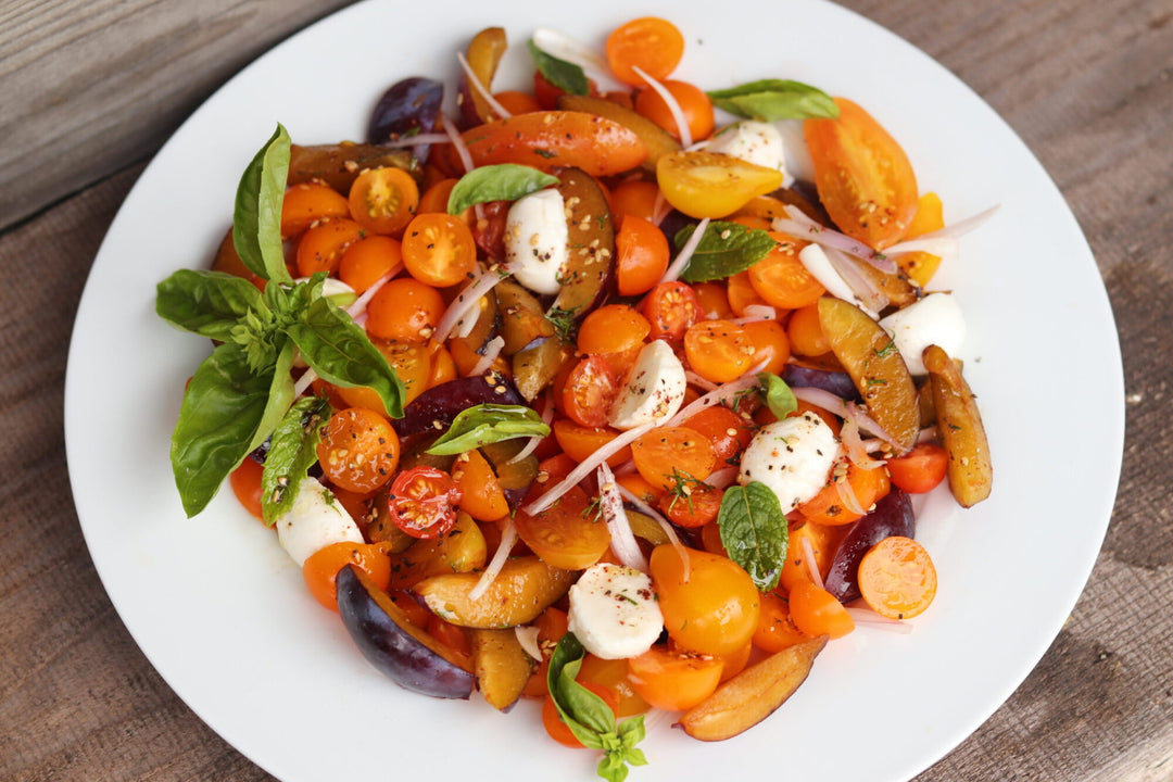 Heirloom Cherry Tomato and Plum Salad