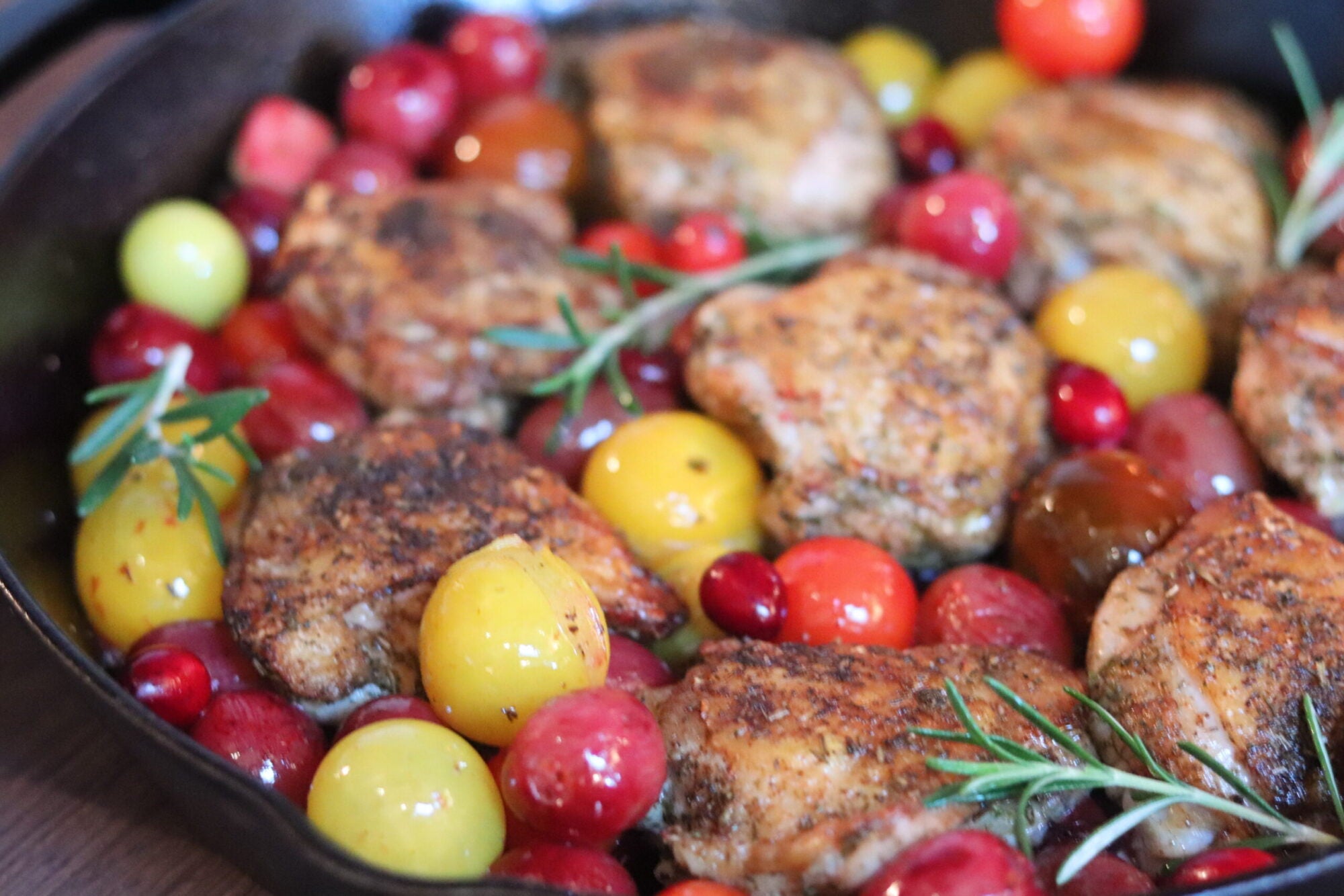 Holiday Cranberry Chicken with Grapes & Tomatoes