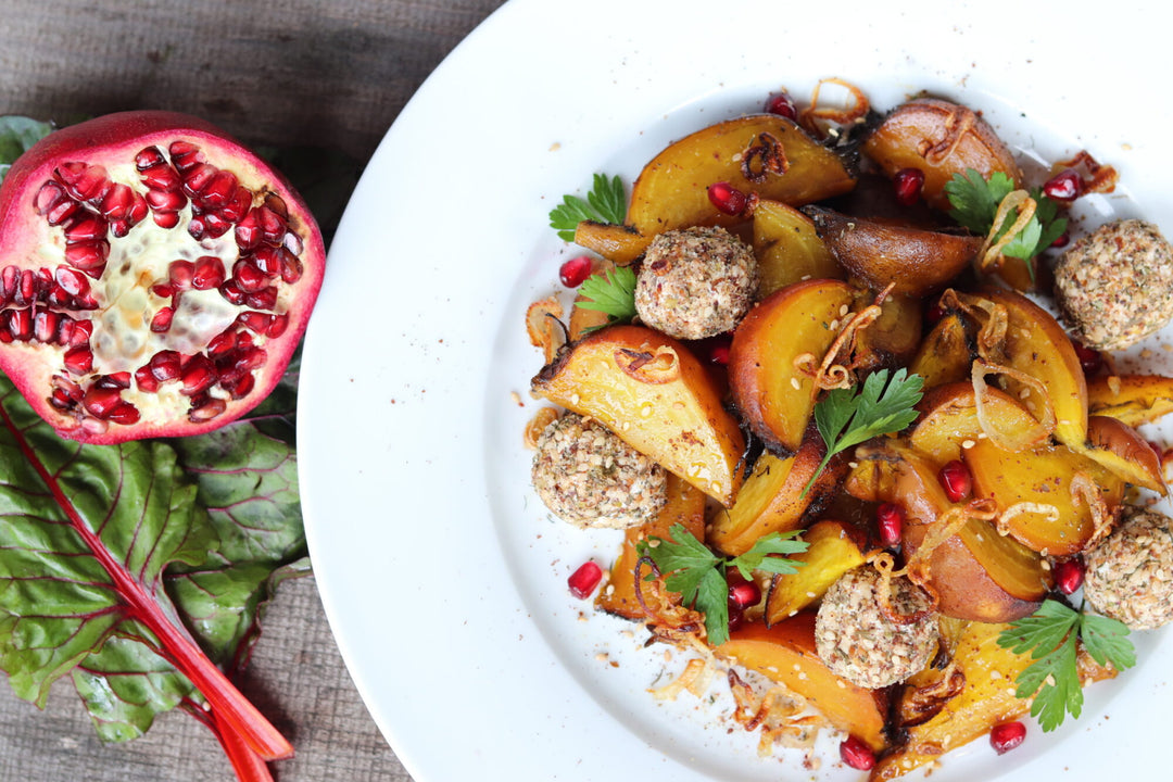Roasted Golden Beets with Za’atar-Spiced Labneh