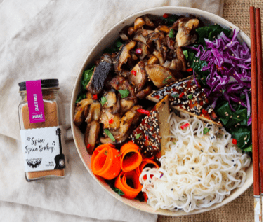 grilled teriyaki tofu bowl