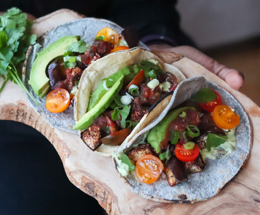 Za’atar Spiced Eggplant Tacos