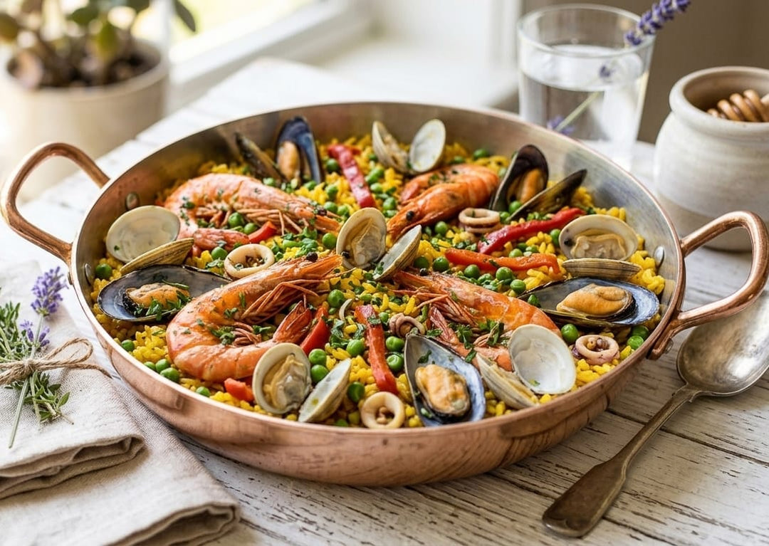 Late Summer Seafood Paella