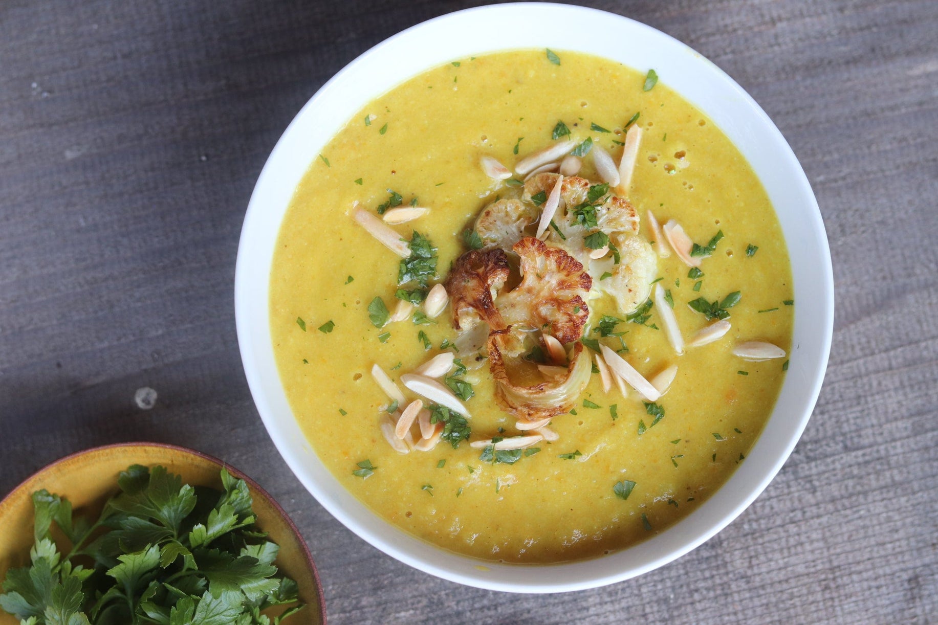 Savory Roasted cauliflower Soup Turmeric Ginger Soup