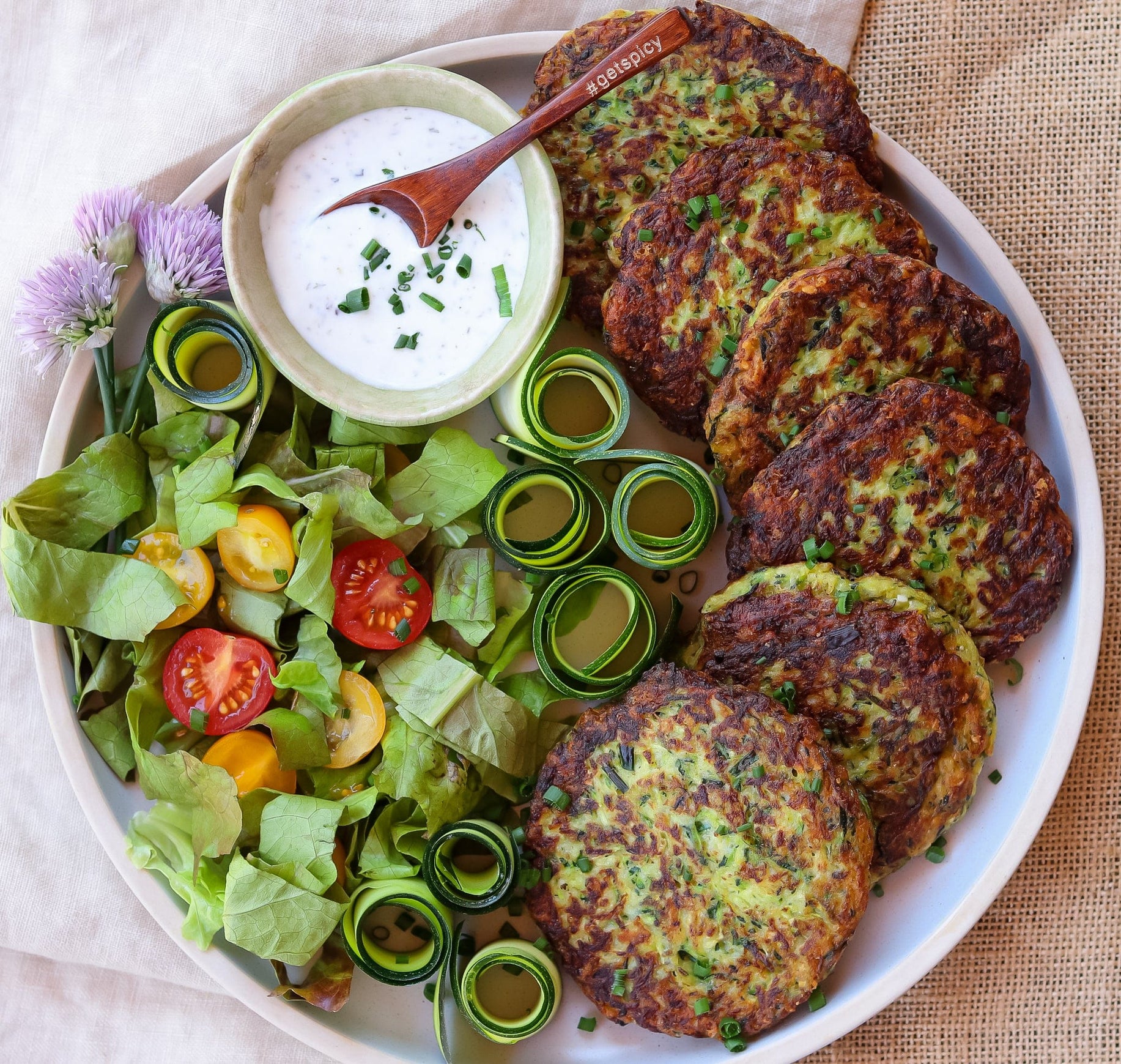 Zucchini Pancakes Organic Italian Spice