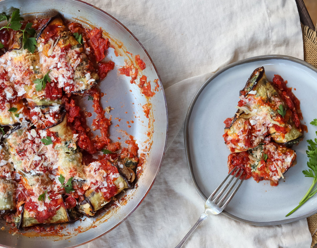 Eggplant Lasagna Pinwheels