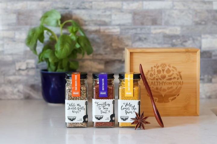 Spice box with three Healthy On You spice blends