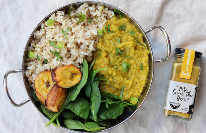 Dhal and rice with Turmeric Ginger Spice