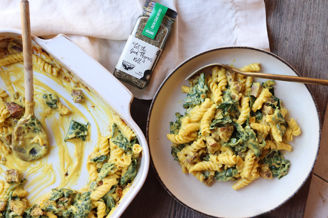 Baked Butternut Squash & Feta Pasta