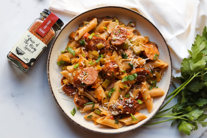 Spicy Ceole Pasta with House of the Rising Spice