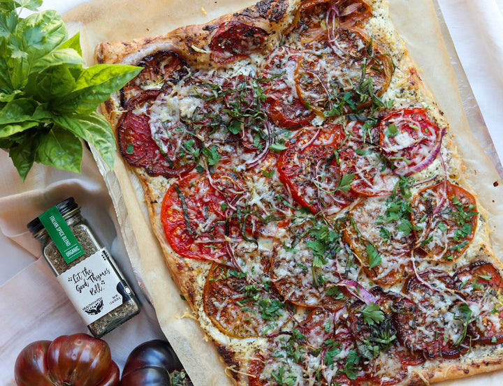 Heirloom Tomato & Ricotta Puff Pastry Tart