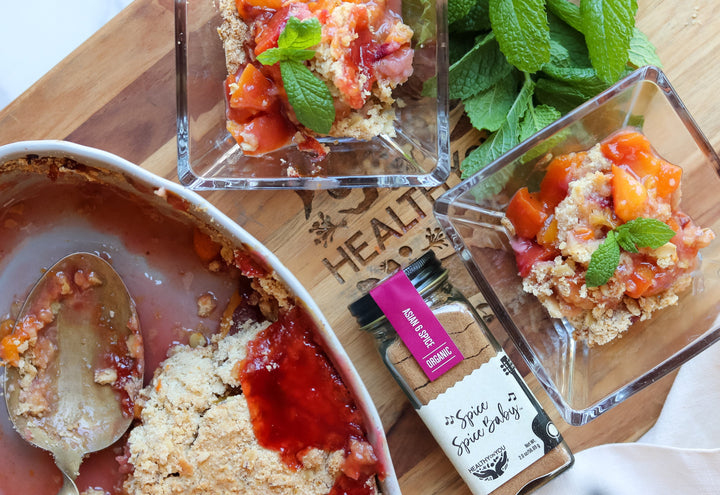 Spiced Peach & Apricot Crisp