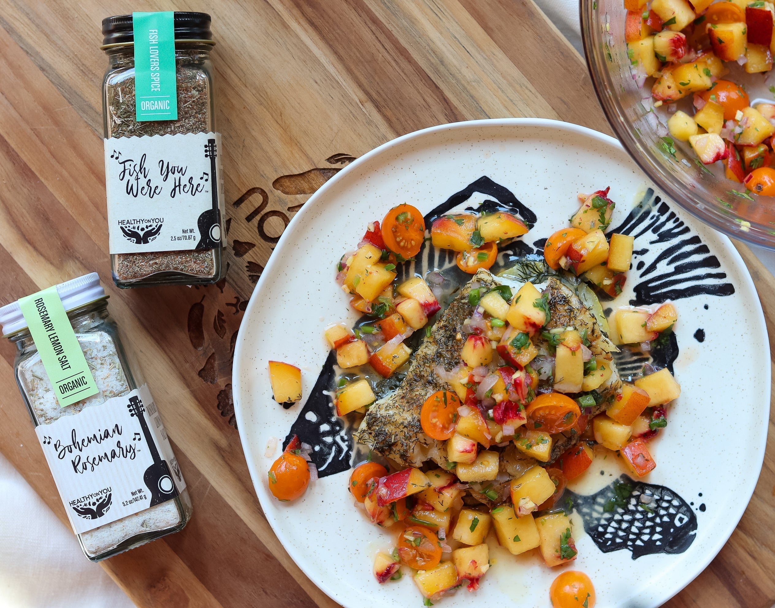 Parchment-Baked Cod With Peach & Sungold Tomato Salsa