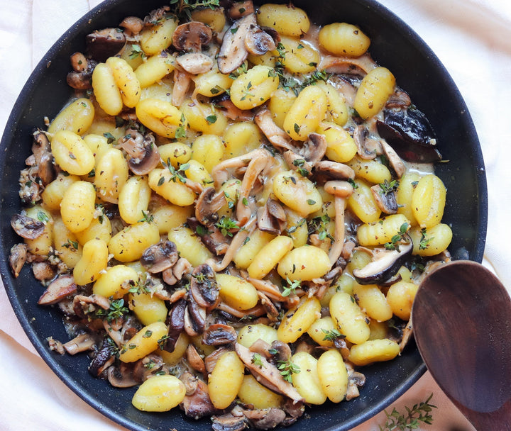 Gnocchi with Sherry Mushrooms and Thyme
