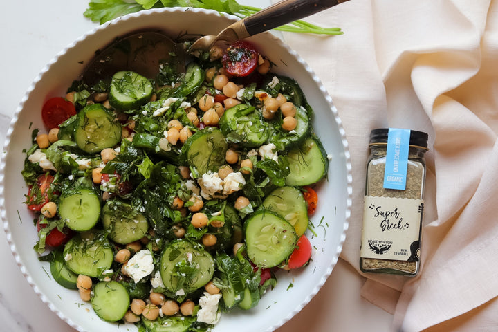 Greek Cucumber and Chickpea Salad