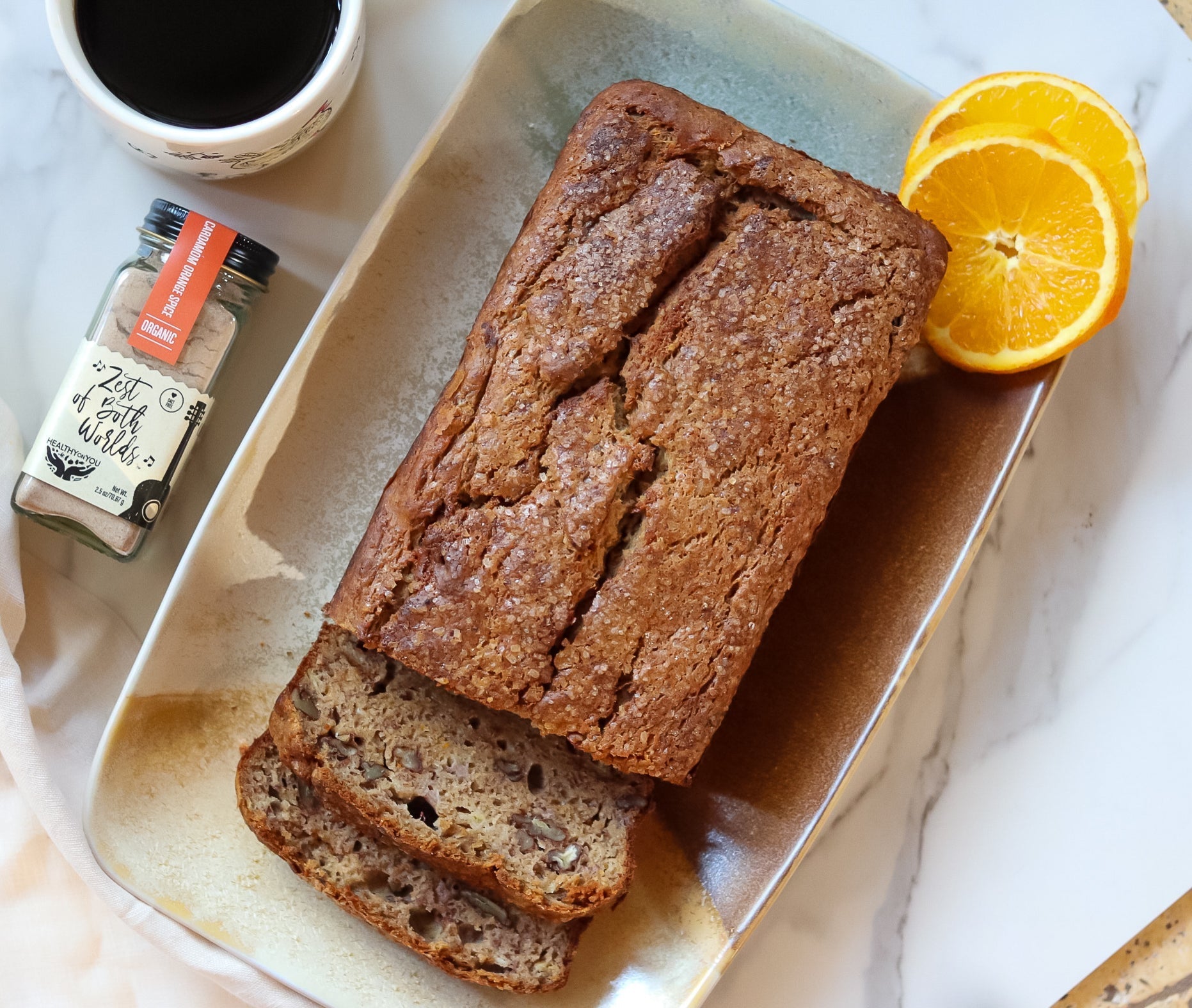 Cardamom Orange Banana Bread