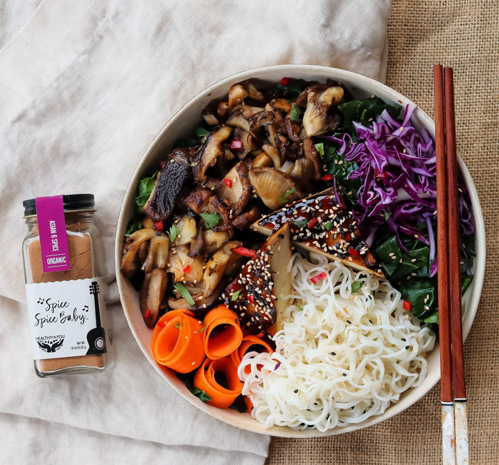 grilled teriyaki tofu bowl