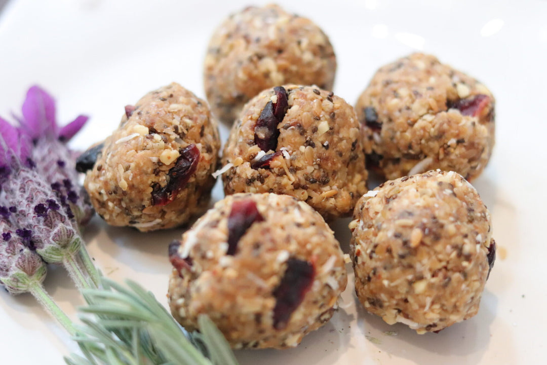 Lavender Oatmeal No Bake Energy Balls