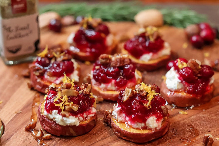 sweet potato cranberry bites