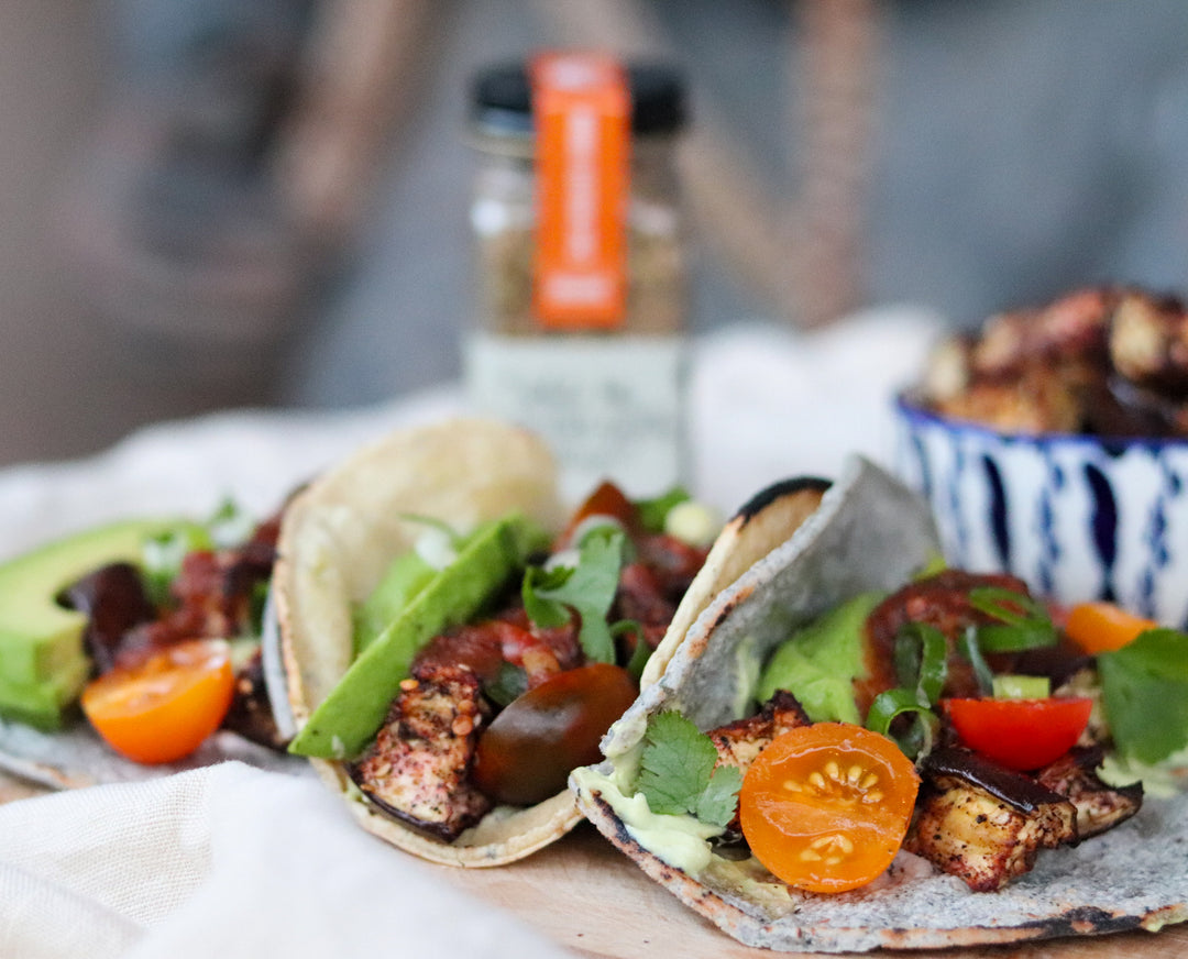 Za’atar Spiced Eggplant Tacos