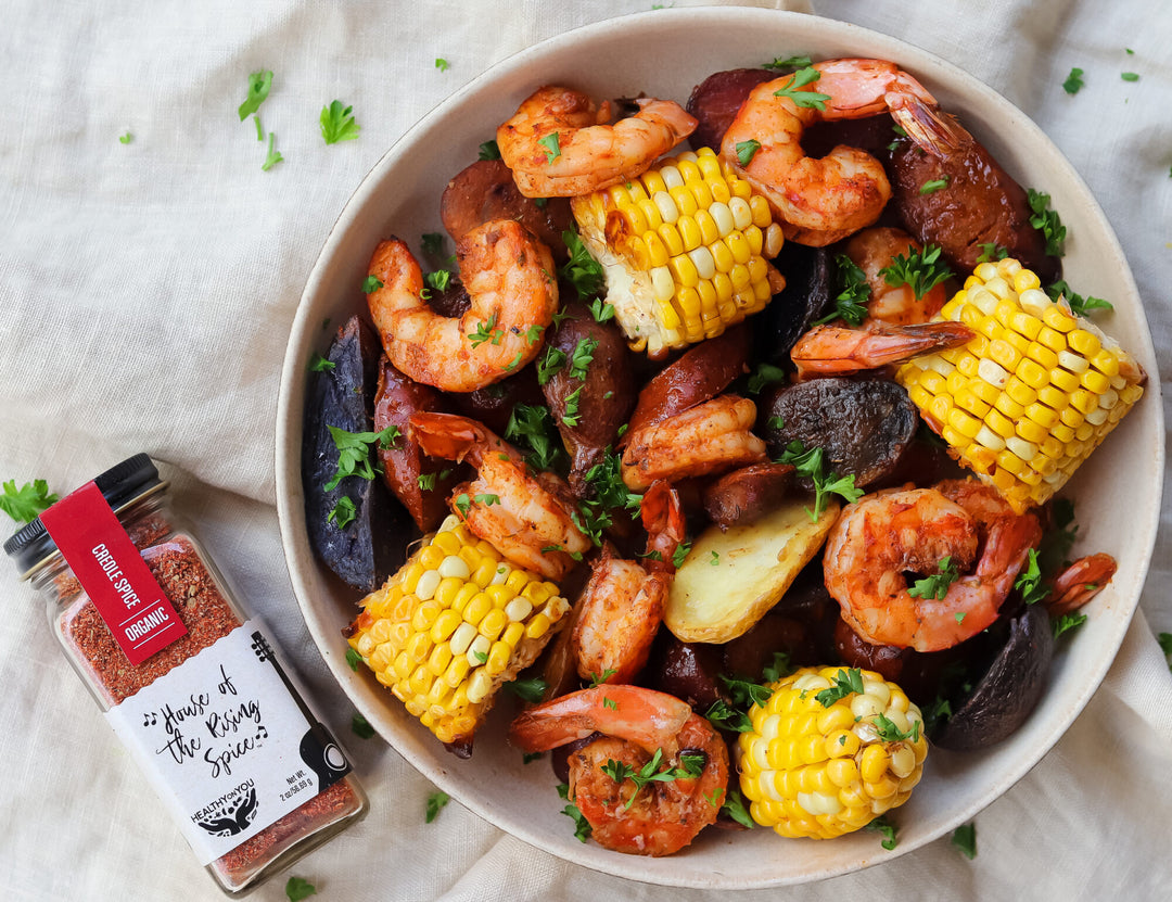 Creole Shrimp And Corn Sheet Pan Dinner