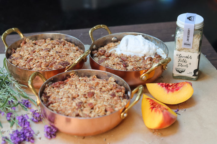 lavender peach crisp