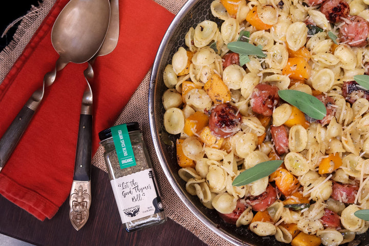 pasta with sausage squash and sage