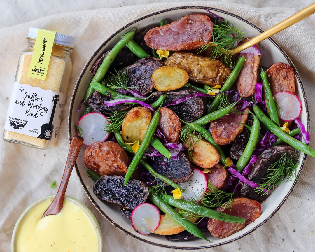 Summer Potato Salad With Saffron & Garlic Mayo