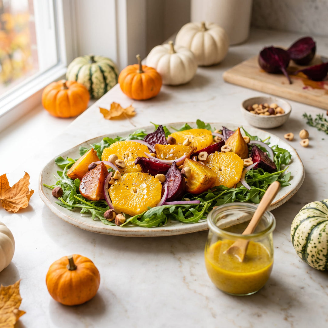 Roasted Beets, Orange & Arugula Salad