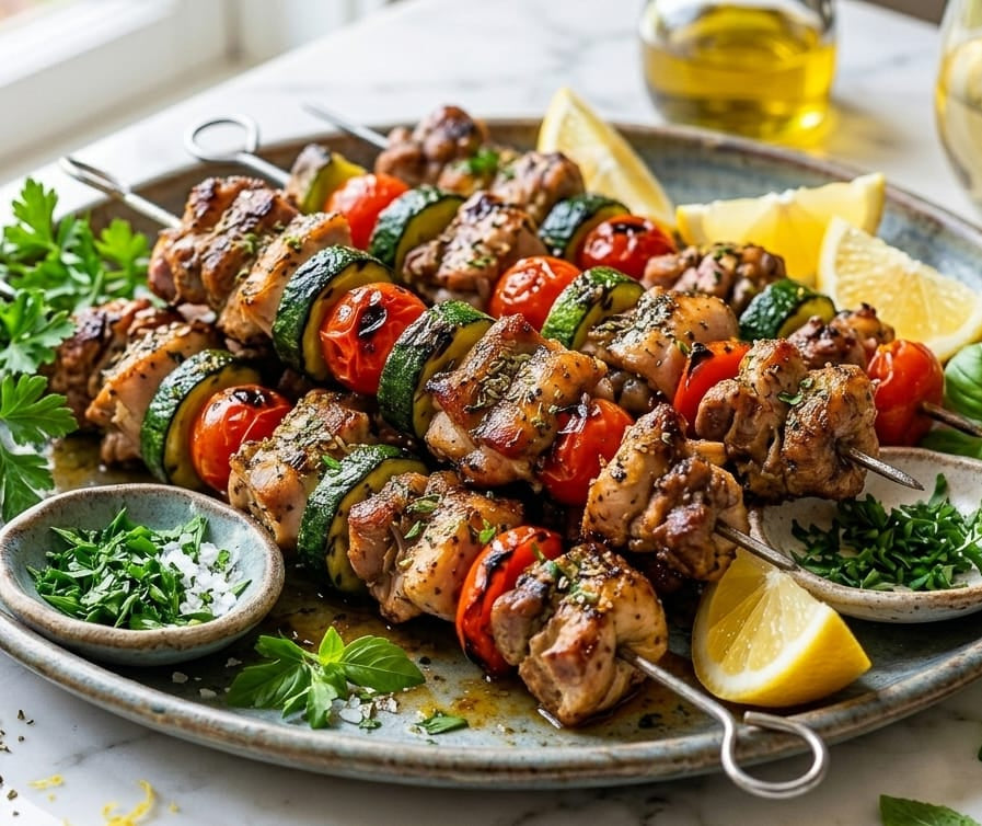 Super Greek Chicken Kabobs