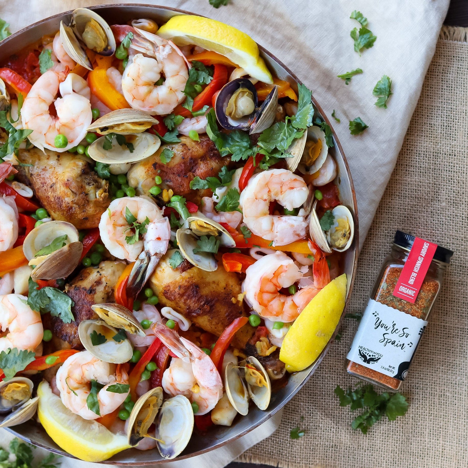 Seafood Paella with organic Spanish Spice